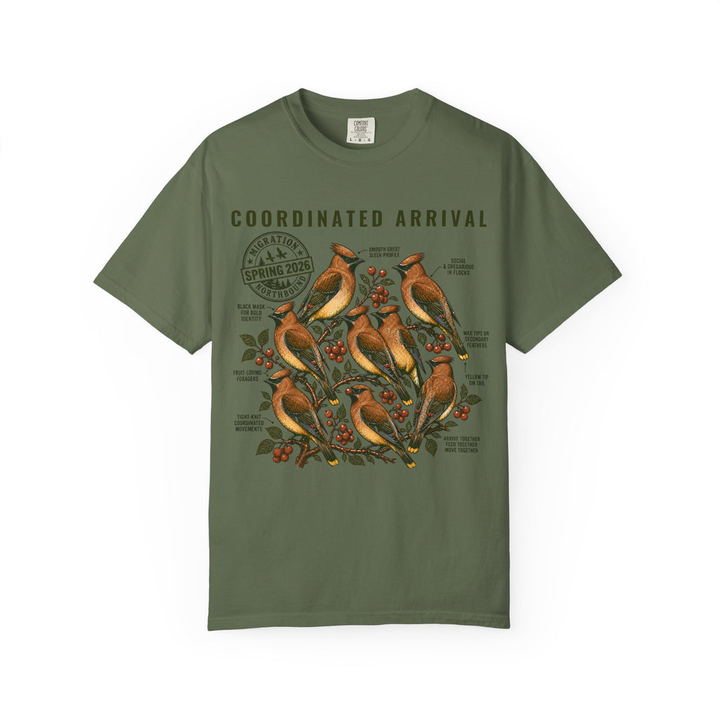 CEDAR WAXWING FLOCK T-SHIRT
