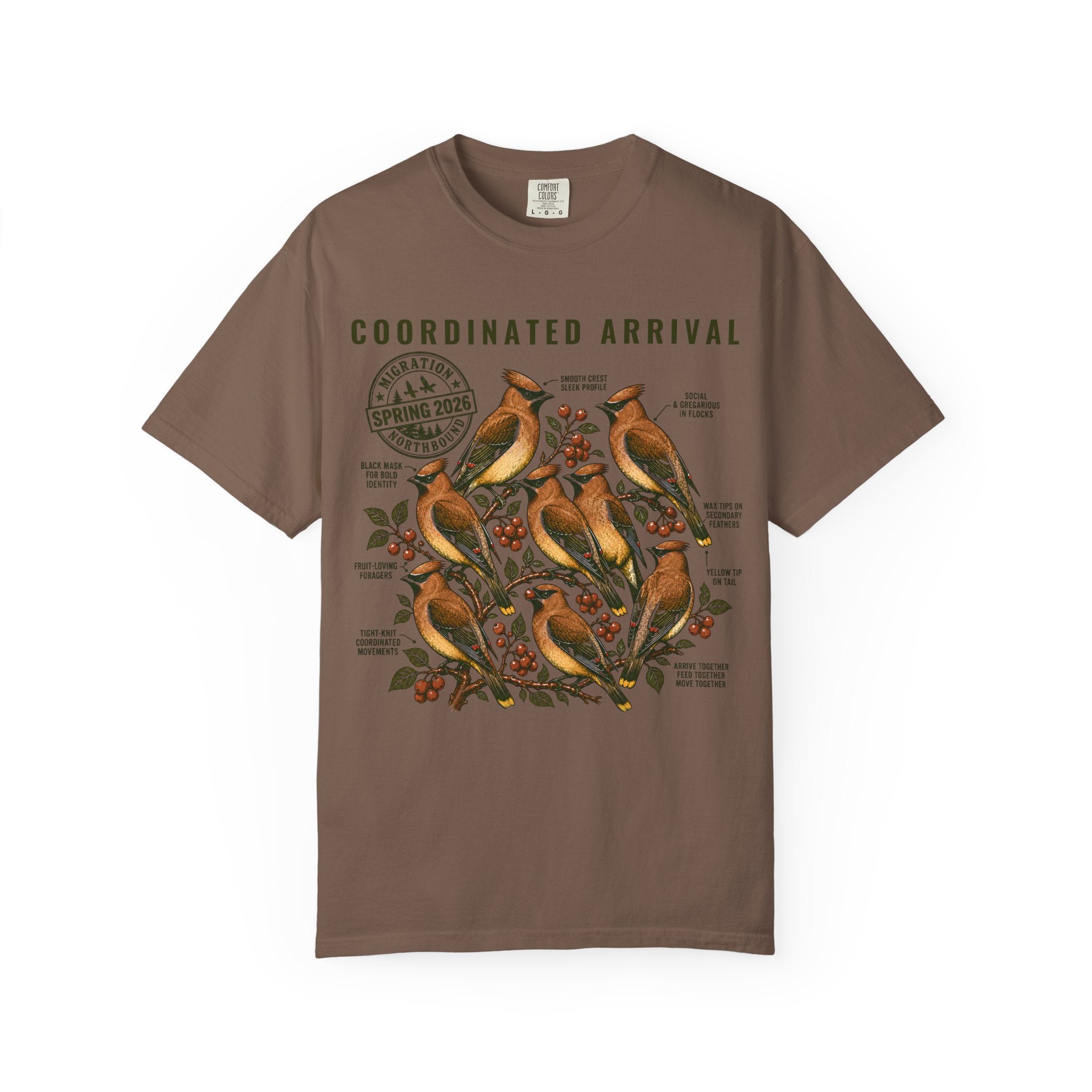 CEDAR WAXWING FLOCK T-SHIRT