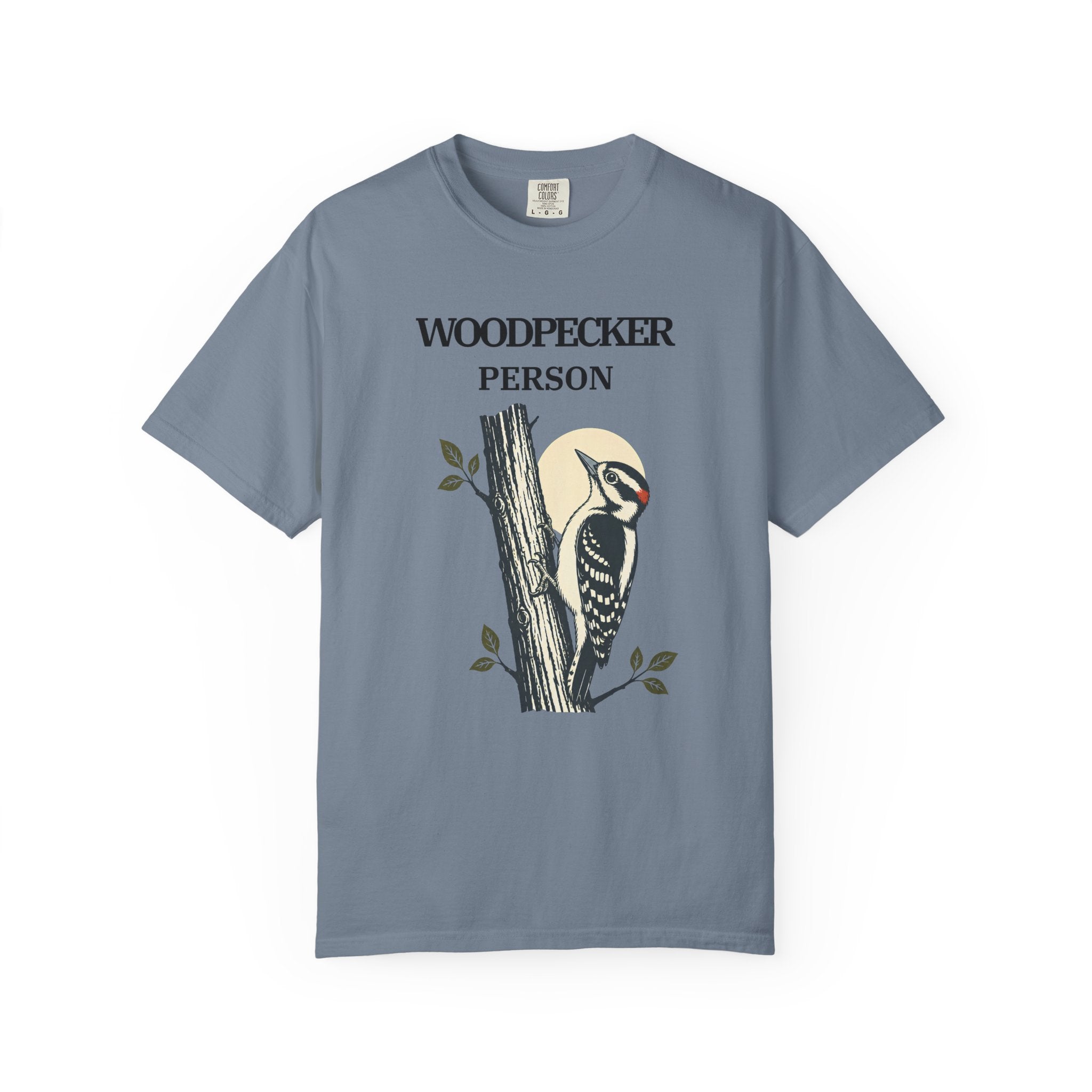 DOWNY WOODPECKER PERSON T-SHIRT