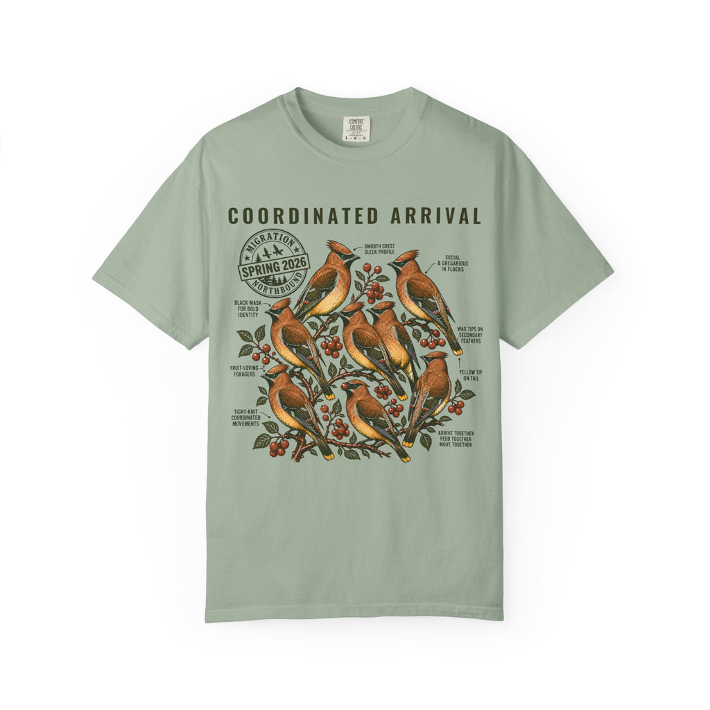 CEDAR WAXWING FLOCK T-SHIRT