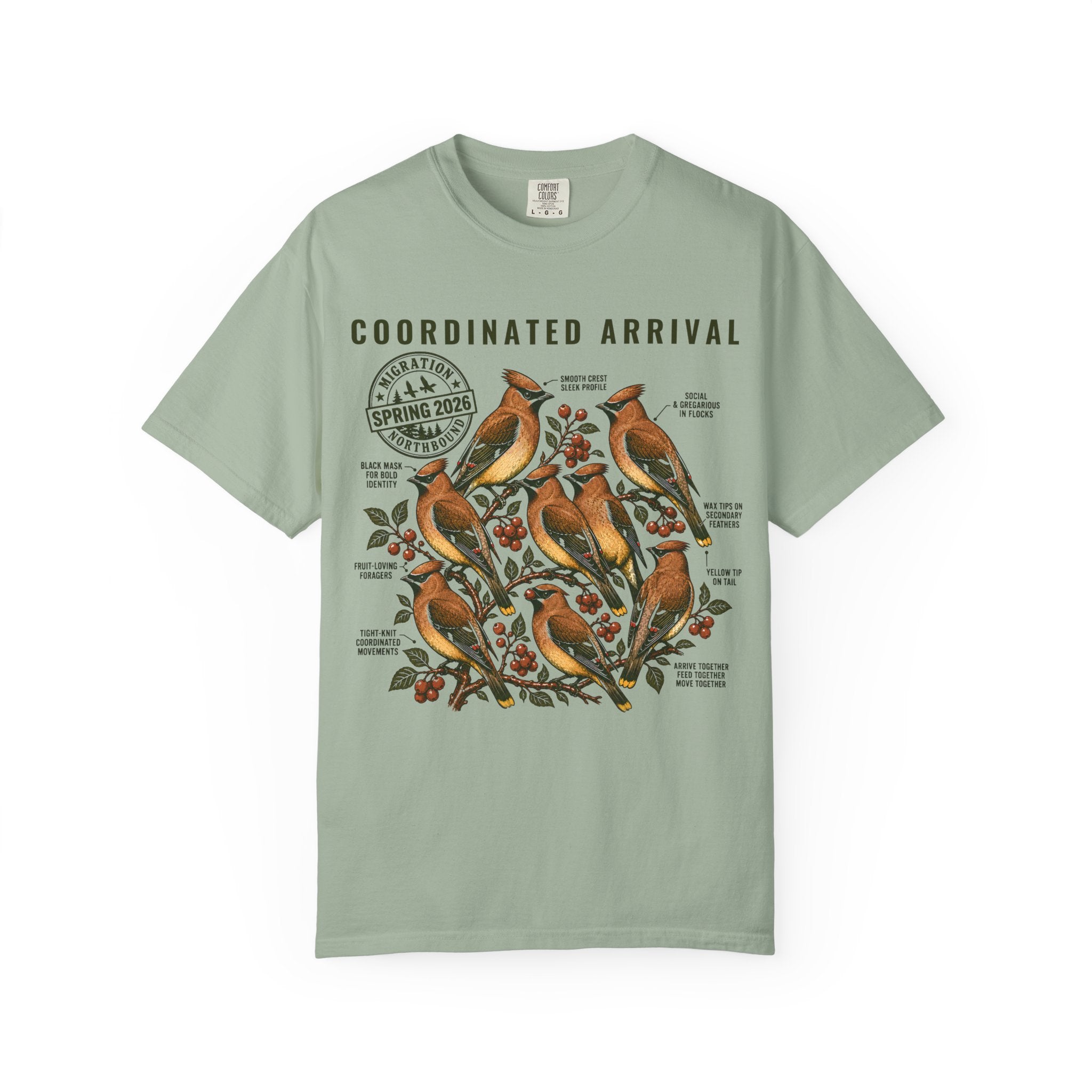 CEDAR WAXWING FLOCK T-SHIRT