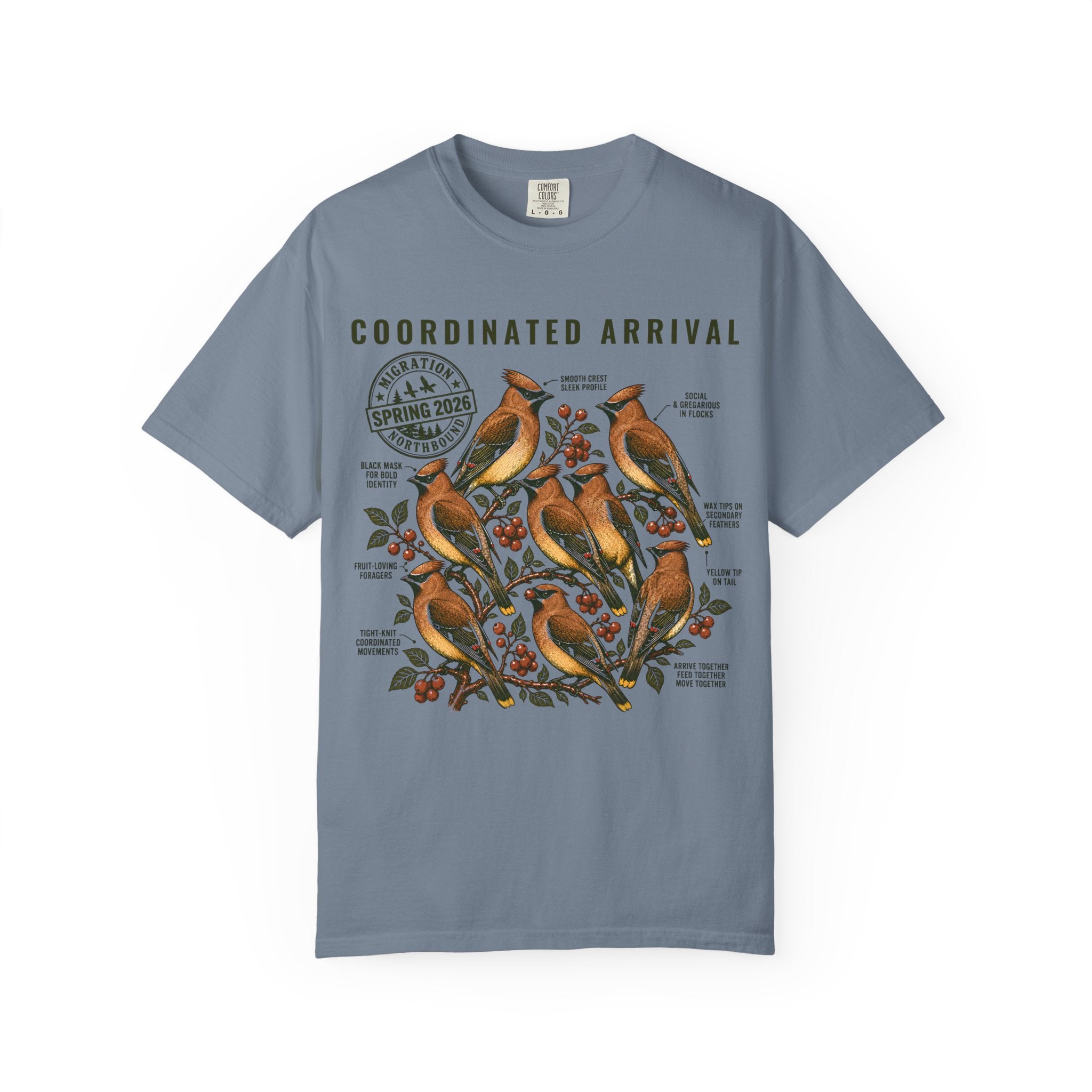 CEDAR WAXWING FLOCK T-SHIRT