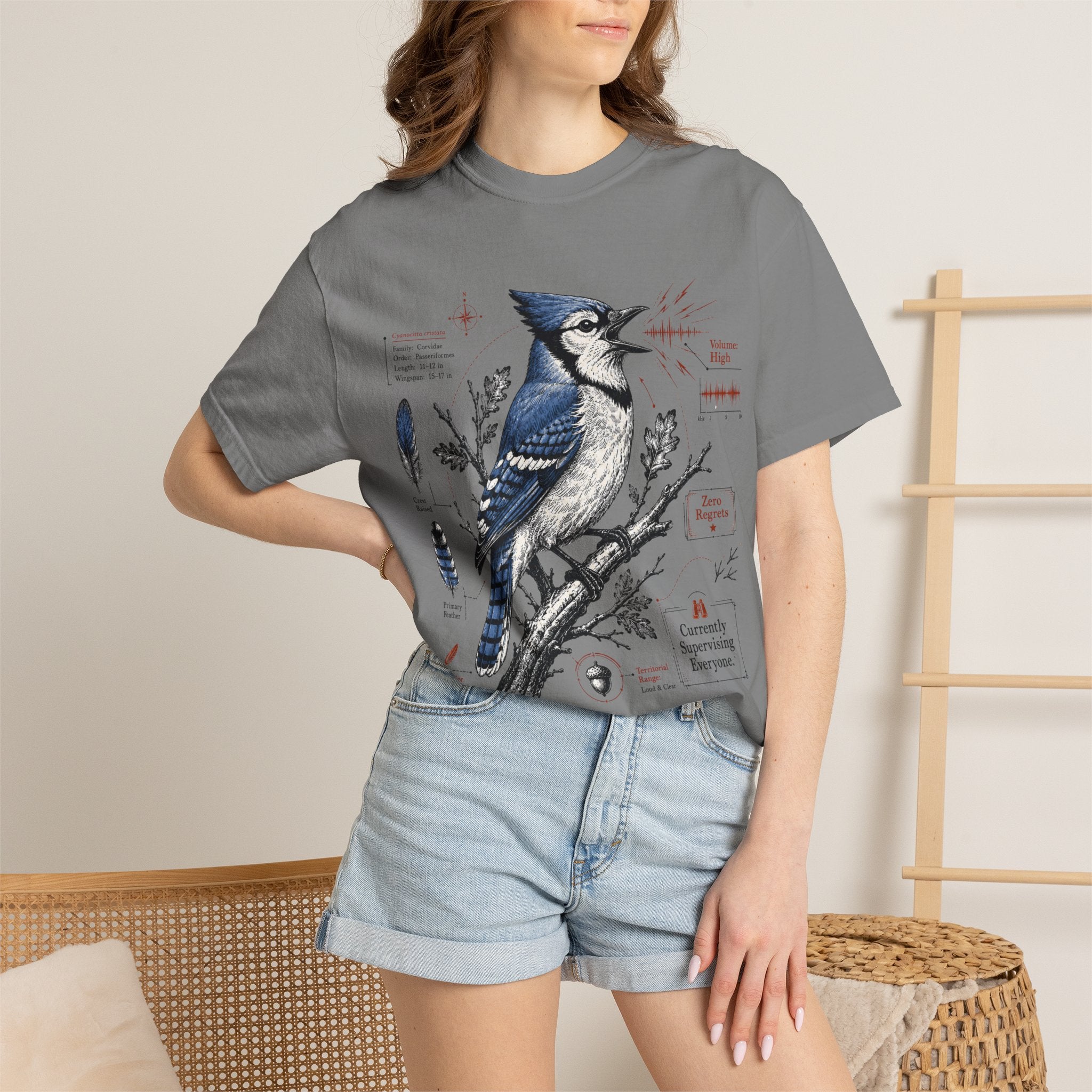 BLUE JAY DESIGN T-SHIRT
