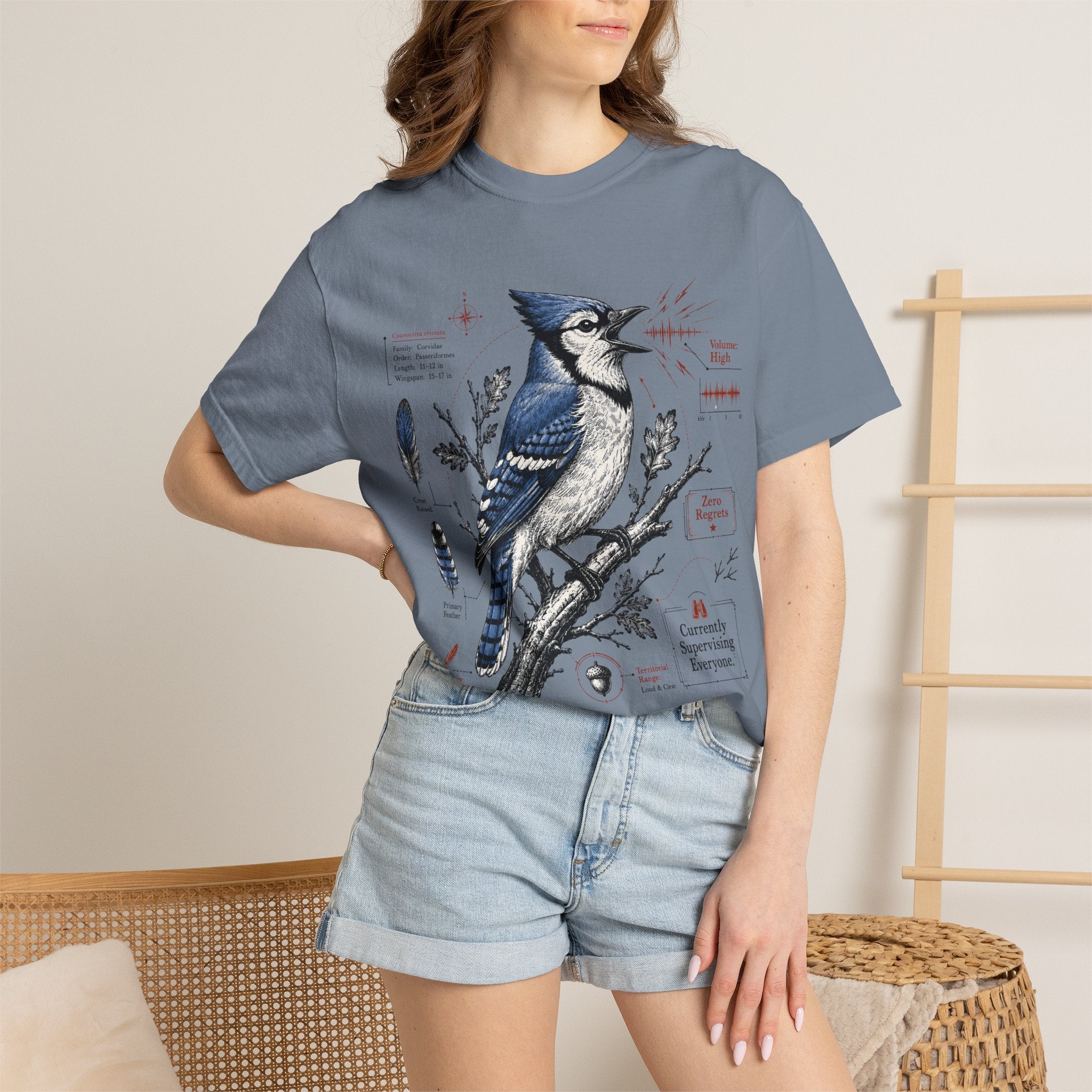 BLUE JAY DESIGN T-SHIRT